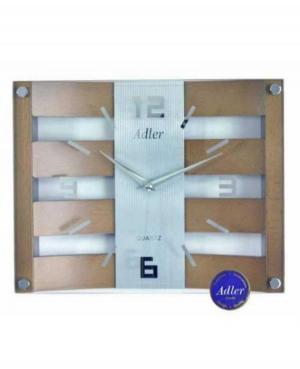 ADLER 21113O Quartz Wall Clock Glass Oak