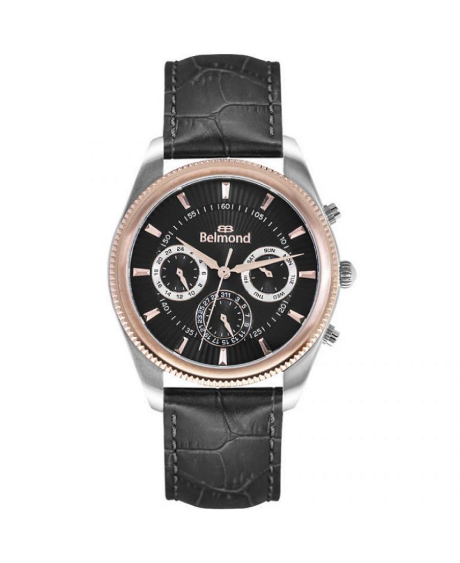 Men Classic Quartz Watch Belmond HRG626.451 Black Dial