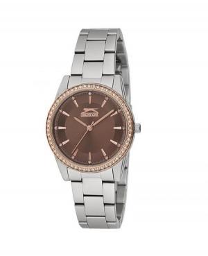 Kobiety klasyczny kwarcowy Zegarek SLAZENGER SL.9.6077.3.04 Brązowy Dial 35mm