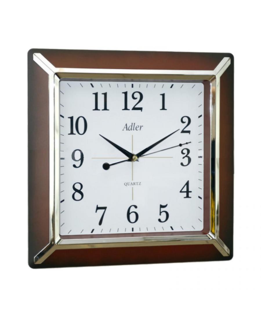ADLER 30111 DARK BROWN Quartz Wall Clock Plastic Brown