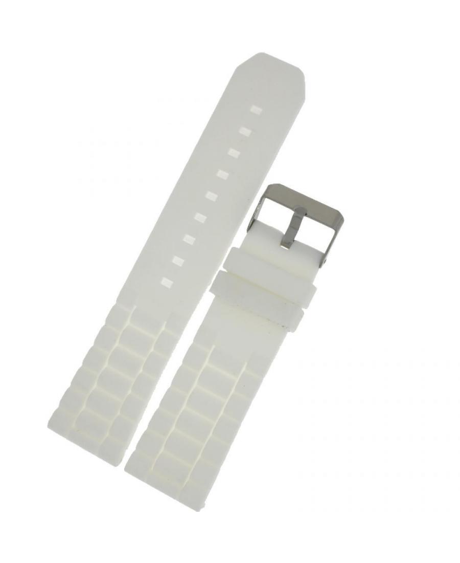 Watch Strap Diloy S252.22.24 Silicone White 24 mm