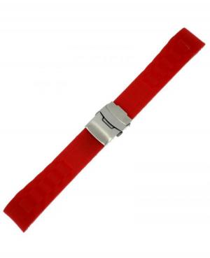 Watch Strap Diloy SBR23.22.6 Silicone Silikon Czerwony 22 mm
