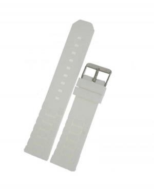 Watch Strap Diloy S252.22.22 Silicone White 22 mm