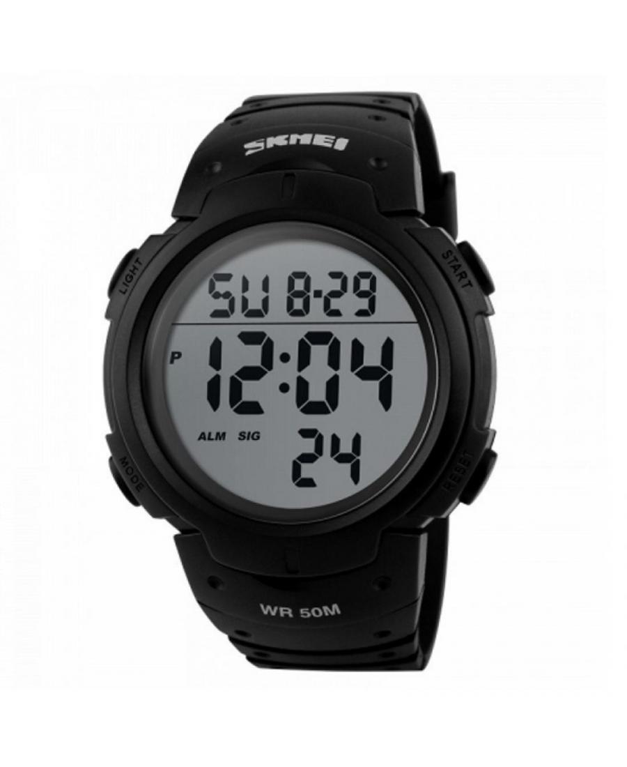 Mężczyźni sportowy Funkcjonalny kwarcowy cyfrowe Zegarek Budzik SKMEI 1068 BK Czarny Dial 66mm