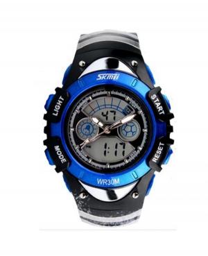 Women Sports Quartz Digital Watch Alarm SKMEI 0998 kid size dark blue Black Dial 37mm