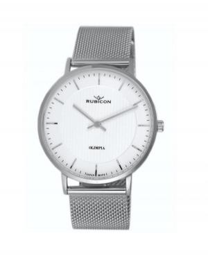 Men Fashion Classic Quartz Watch Rubicon RNBD76SISX03BX White Dial