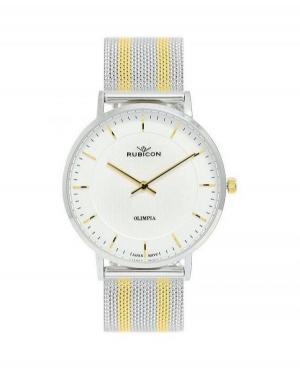 Men Fashion Classic Quartz Watch Rubicon RNBD76SISG03BX White Dial