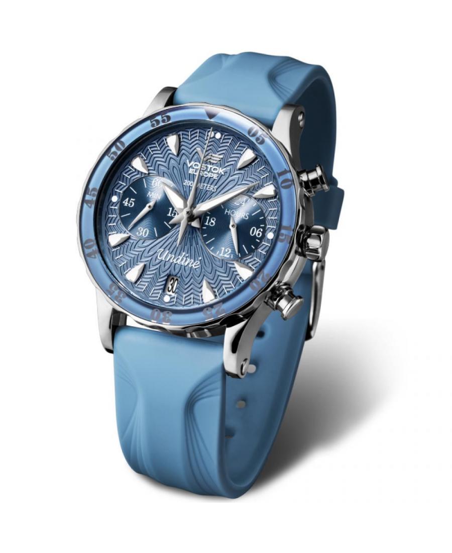 Kobiety Moda sportowy Diver kwarcowy analogowe Zegarek Chronograf VOSTOK EUROPE VK64-515A526 Niebieska Dial 42mm
