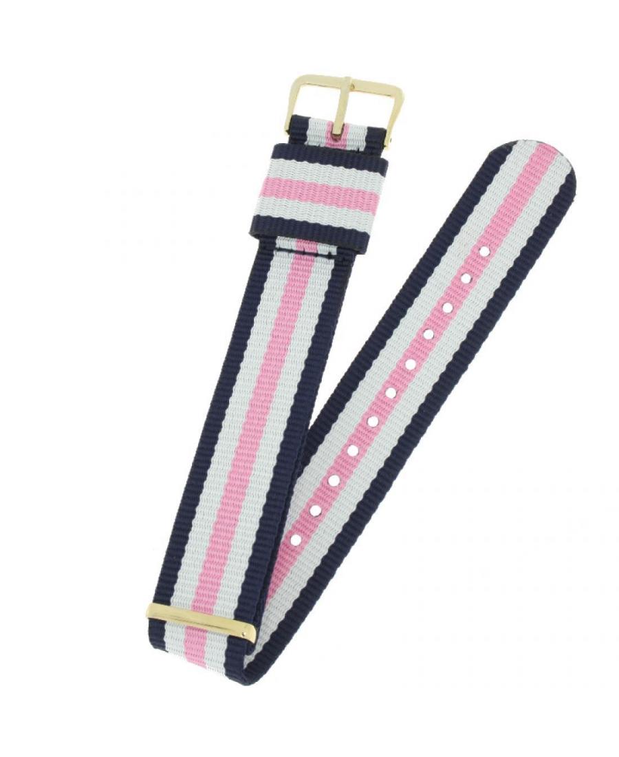 Watch Strap Diloy 387D.W2.20 Textile Pink 20 mm