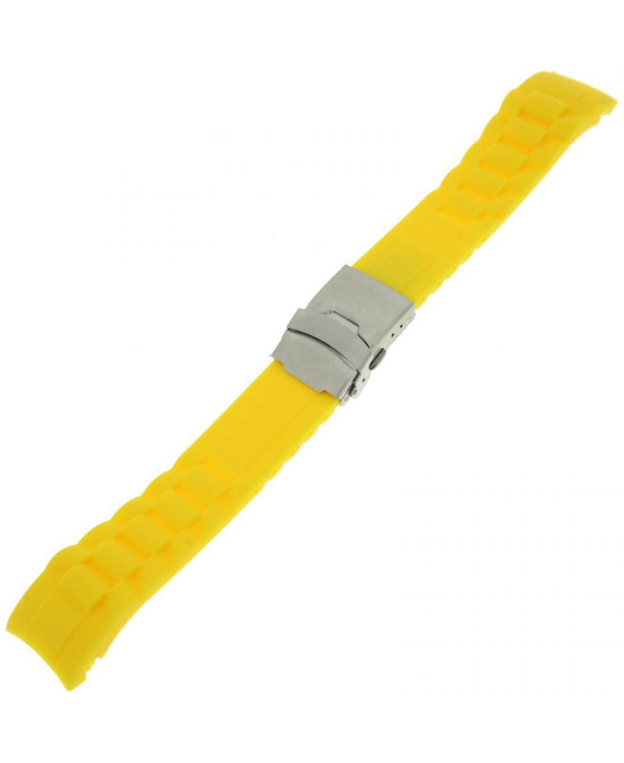 Watch Strap Diloy SBR23.22.10 Silicone Yellow 22 mm