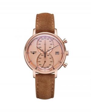 Kobiety klasyczny kwarcowy analogowe Zegarek Chronograf ELYSEE ELS-83824 Złota Dial 36mm