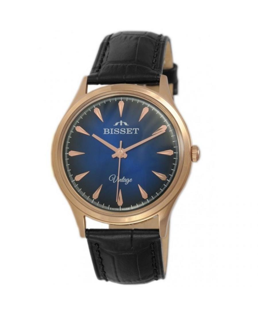 Men Swiss Classic Quartz Watch Bisset BSCE57RIDX05BX Blue Dial