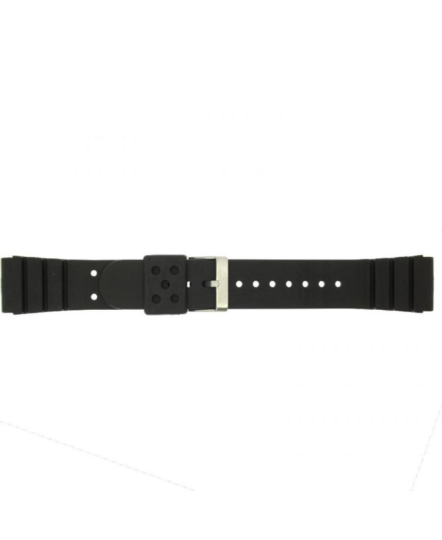 Watch Strap CONDOR PU.P70.01.22.W Plastic / Rubber czarny Tworzywo sztuczne/guma Czarny 22 mm