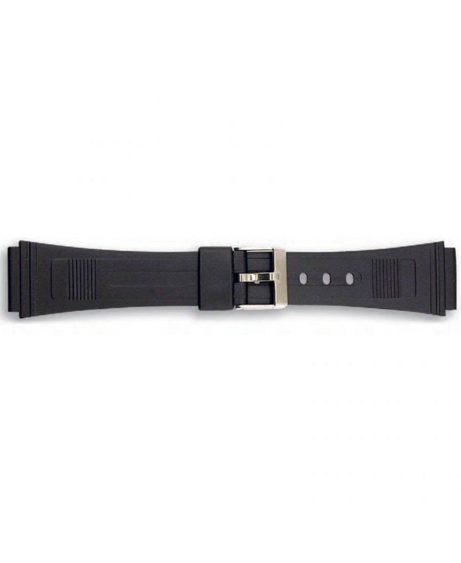 Watch Strap CONDOR PU.P63.01.18.W Plastic / Rubber czarny Tworzywo sztuczne/guma Czarny 18 mm