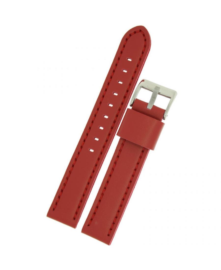 Watch Strap Diloy 415.06.20 Skóra Skórzany Czerwony 20 mm