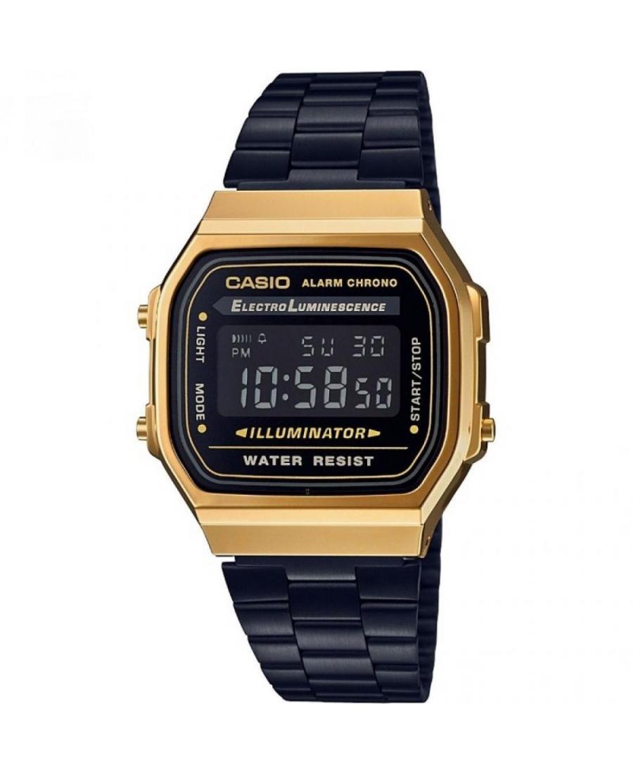 Men Japan Functional Quartz Watch Casio A168WEGB-1BEF Black Dial