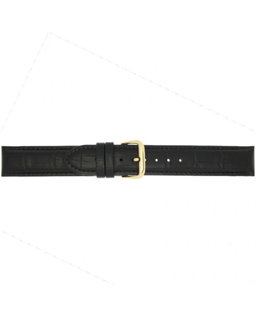 Ремешок для часов CONDOR Padded Aligator Grain Parallel Shape 328R.01.18.Y Кожа Чёрный 18 мм