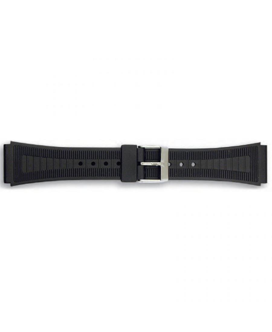 Watch Strap CONDOR PU.P53.01.20.W Plastic / Rubber czarny Tworzywo sztuczne/guma Czarny 18 mm