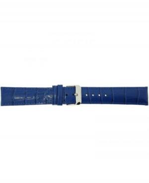 Watch Strap CONDOR Croco Grain 285R.05.22.W Blue 22 mm