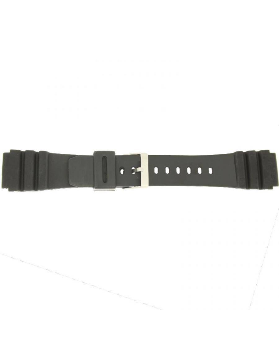 Watch Strap CONDOR PU.P163.01.22.W Plastic / Rubber czarny Tworzywo sztuczne/guma Czarny 22 mm