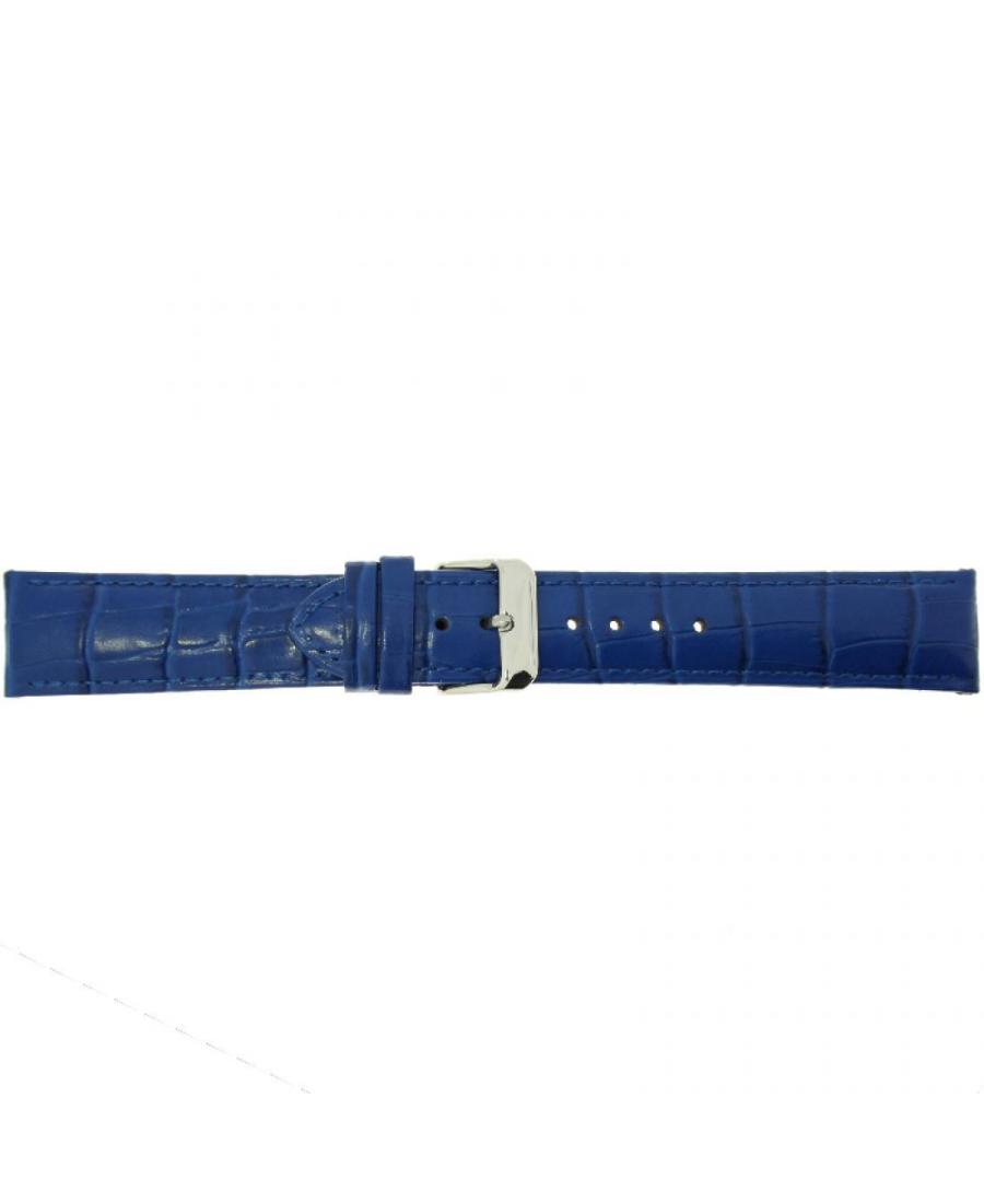 Watch Strap CONDOR Croco Grain 285R.05.20.W Blue 20 mm