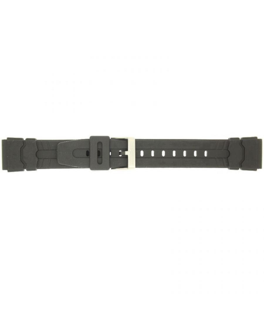 Watch Strap CONDOR PU.P90.01.18.W Plastic / Rubber czarny Tworzywo sztuczne/guma Czarny 18 mm