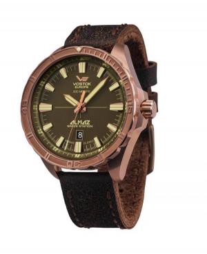Mężczyźni sportowy Diver automatyczny analogowe Zegarek VOSTOK EUROPE NH35A-320O516 Zielony Dial 47mm