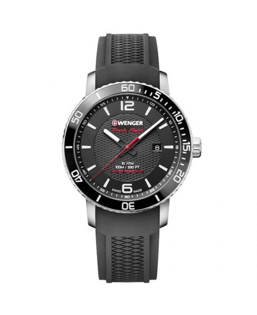 Men Swiss Classic Sports Quartz Watch Wenger 01.1841.102 Black Dial