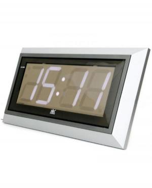 Electric Alarm Clock 4001/WHITE Plastic Steel color Plastik Tworzywo Sztuczne Kolor stali