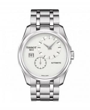 Men Classic Luxury Swiss Automatic Analog Watch TISSOT T035.428.11.031.00 White Dial 39mm