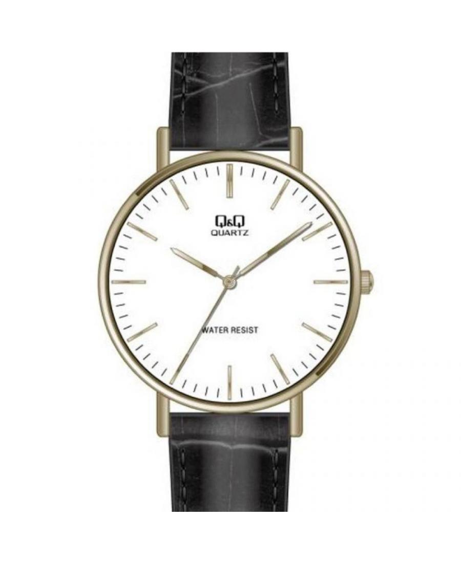 Mężczyźni klasyczny Japonia kwarcowy analogowe Zegarek Q&Q QA20J806Y Biały Dial 40mm