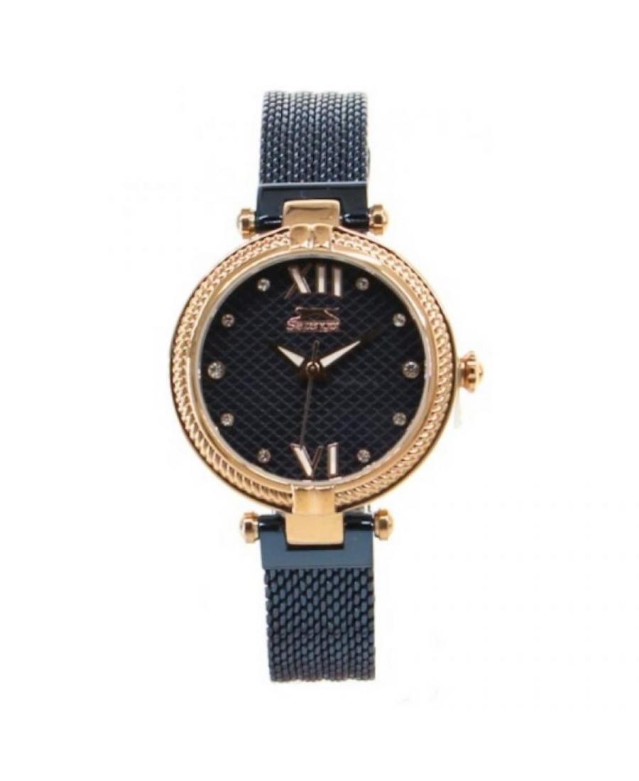 Kobiety Moda klasyczny kwarcowy analogowe Zegarek SLAZENGER SL.9.6107.3.04 Niebieska Dial 28mm