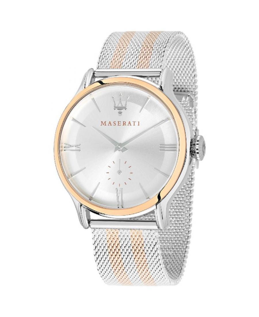 Men Classic Quartz Watch Maserati R8853118005 Silver Dial