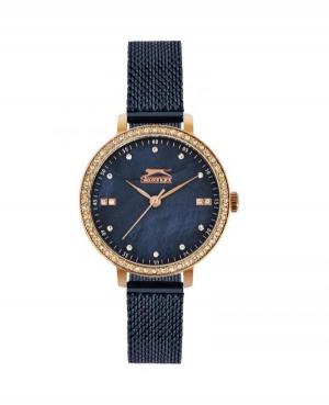 Kobiety Moda klasyczny kwarcowy analogowe Zegarek SLAZENGER SL.9.6090.3.04 Niebieska Dial 32mm