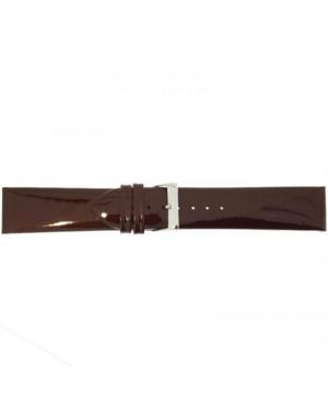 Watch Strap CONDOR Patent Leather 669R.03.22.W Brown 22 mm