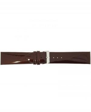 Watch Strap CONDOR Patent Leather 669R.03.18.W Brown 18 mm