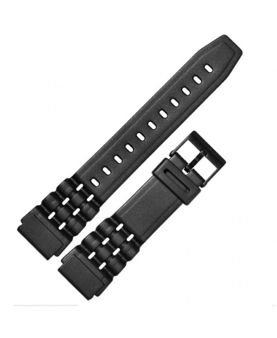 Watch Strap CASIO 71602163 Plastic / Rubber czarny Tworzywo sztuczne/guma Czarny 22 mm