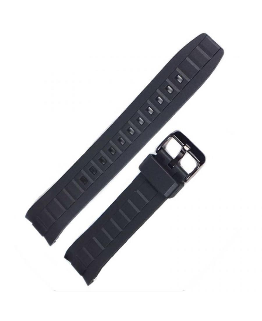 Watch Strap CASIO 10078211 Plastic / Rubber czarny Tworzywo sztuczne/guma Czarny 19 mm