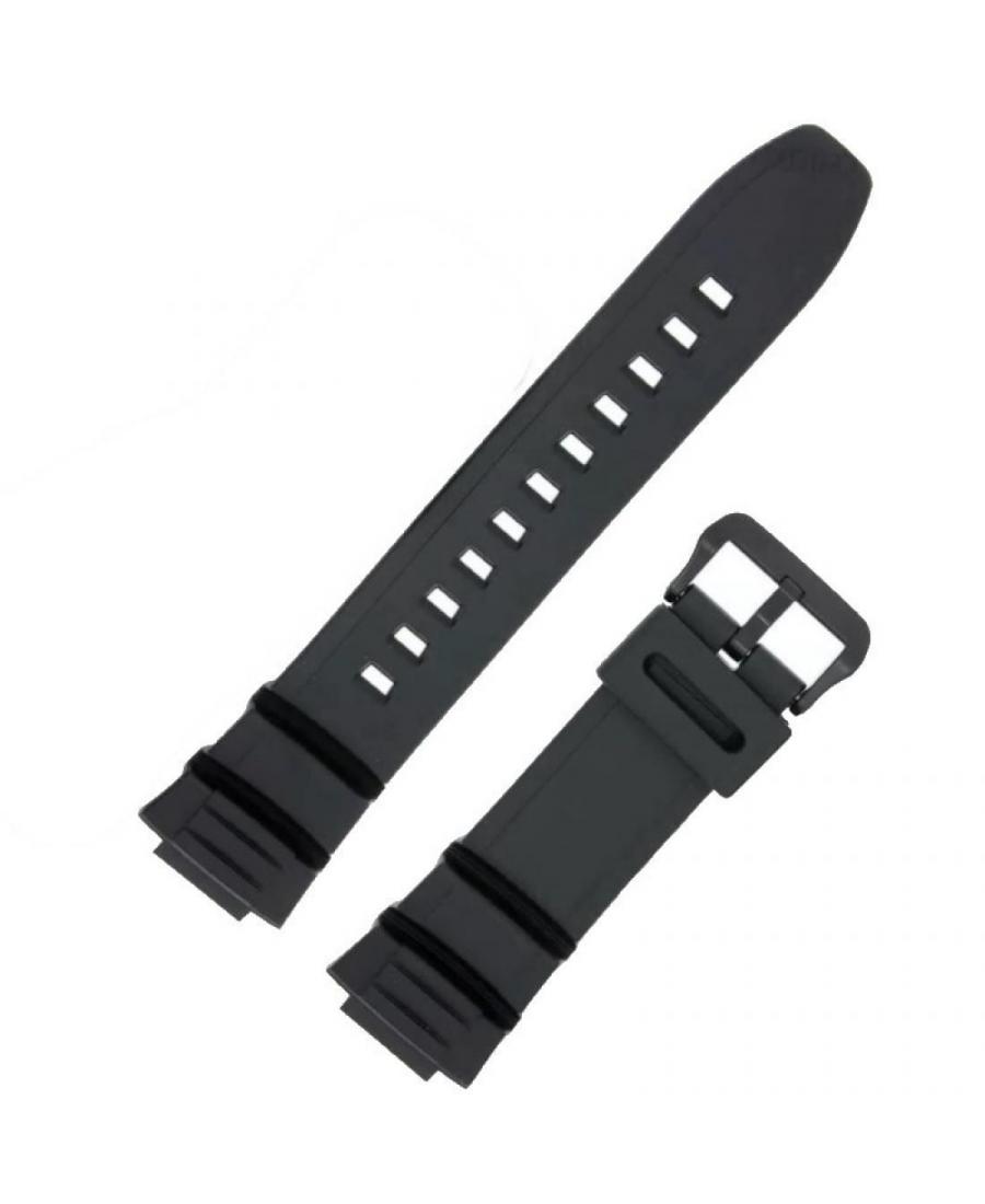 Watch Strap CASIO 10395874 Plastic / Rubber czarny Tworzywo sztuczne/guma Czarny 16 mm