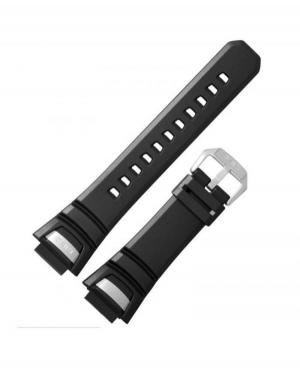Watch Strap CASIO 10332054 Plastic / Rubber czarny Tworzywo sztuczne/guma Czarny 16 mm