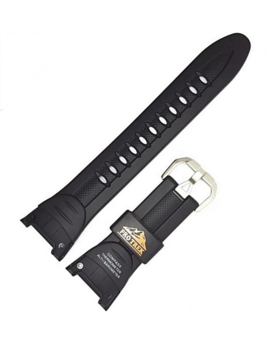 Watch Strap CASIO 10078211 Plastic / Rubber czarny Tworzywo sztuczne/guma Czarny 26 mm
