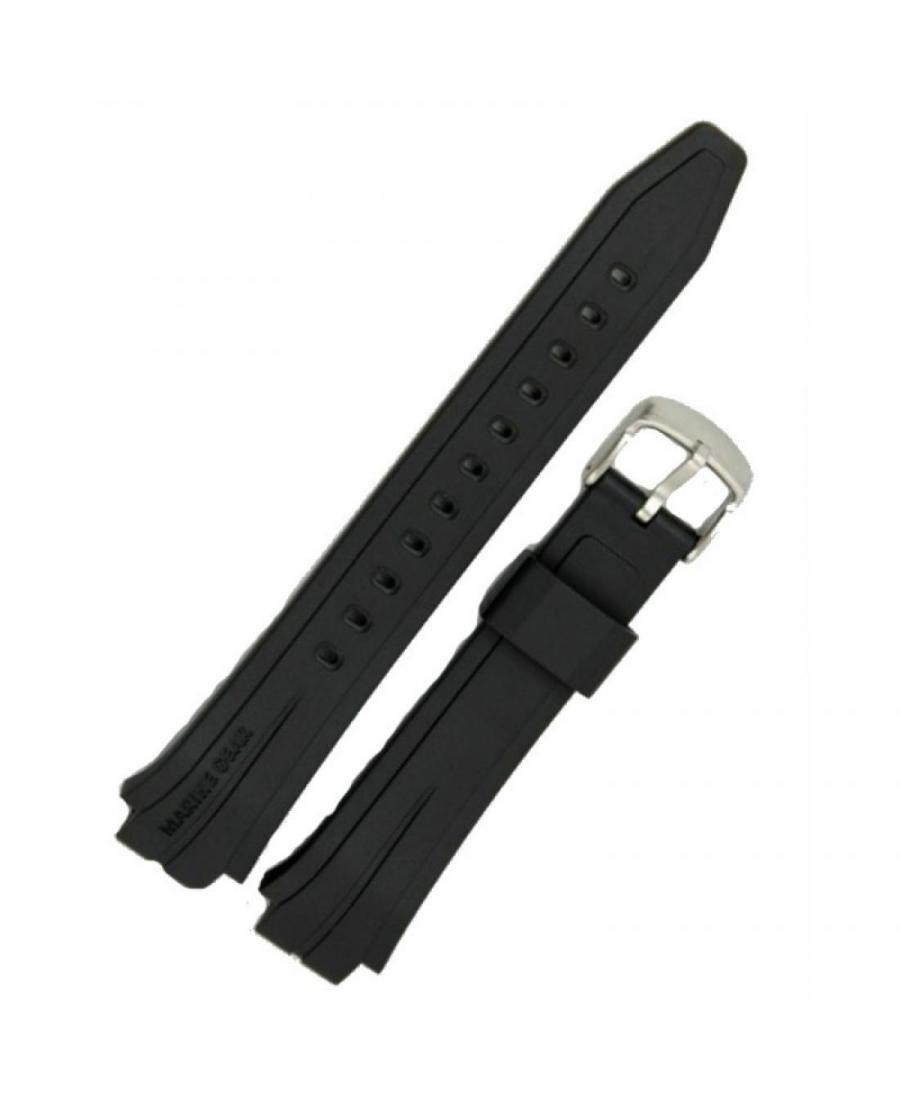 Watch Strap CASIO 10212447 Plastic / Rubber czarny Tworzywo sztuczne/guma Czarny 24 mm