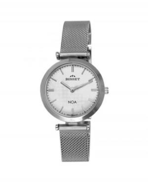Kobiety klasyczny Szwajcar kwarcowy analogowe Zegarek BISSET BSBE92SISX03BX Biały Dial 31mm