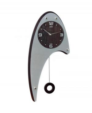 ADLER 20243W Quartz Wall Clock Glass Walnut