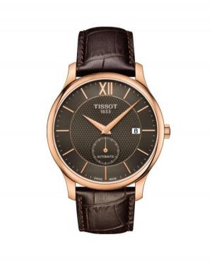 Mężczyźni klasyczny Luxury Szwajcar automatyczny analogowe Zegarek TISSOT T063.428.36.068.00 Brązowy Dial 40mm