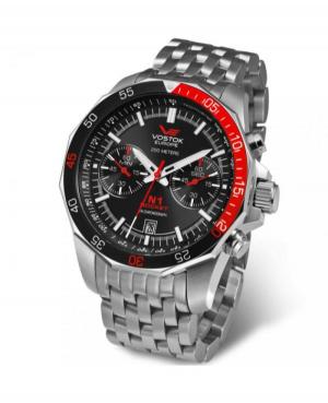 Mężczyźni sportowy Diver kwarcowy analogowe Zegarek Chronograf VOSTOK EUROPE 6S21-2255295BR Czarny Dial 47mm