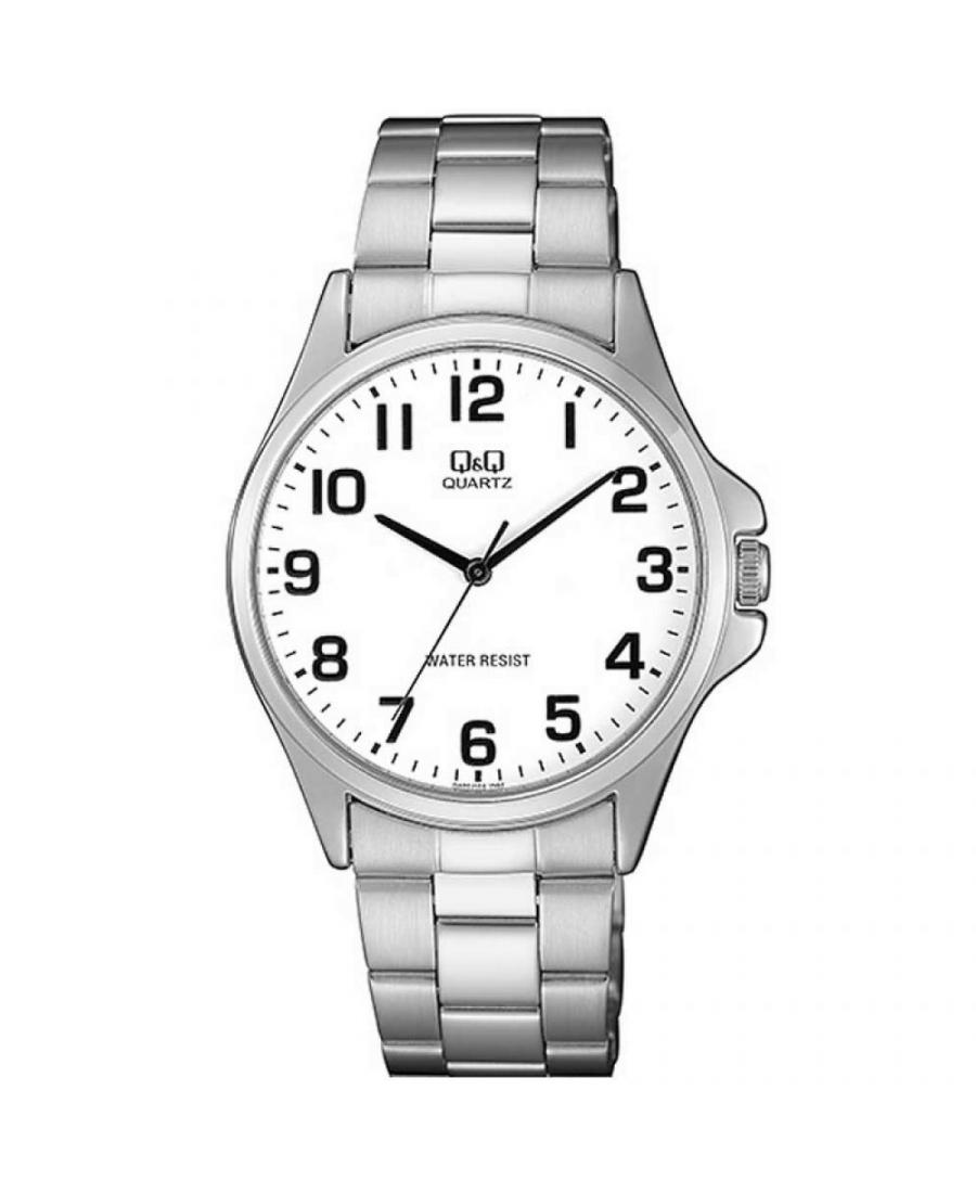 Mężczyźni klasyczny Japonia kwarcowy analogowe Zegarek Q&Q QA06J204Y Biały Dial 39mm