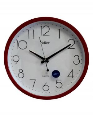 ADLER 30164 RED Quartz Wall Clock Plastic Red