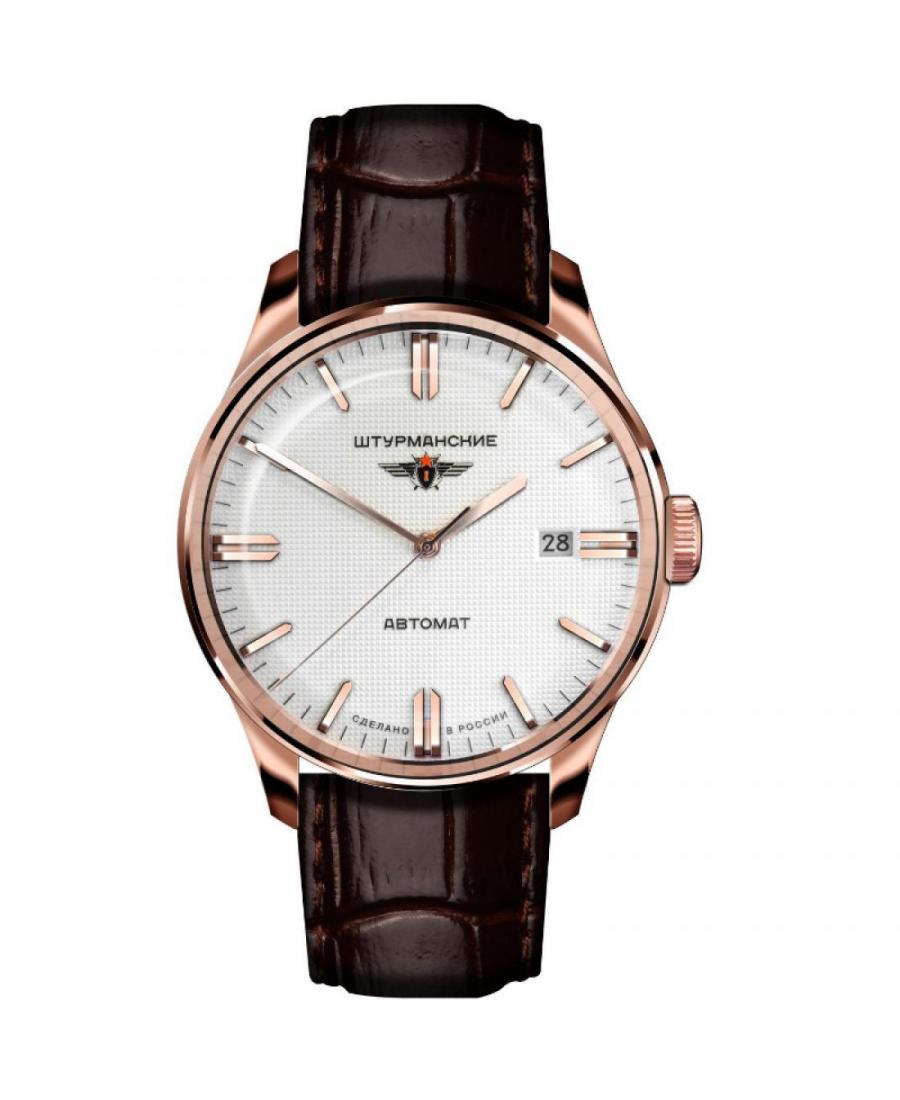 Mężczyźni klasyczny automatyczny Zegarek STURMANSKIE 9015/1279600 Biały Wybierz