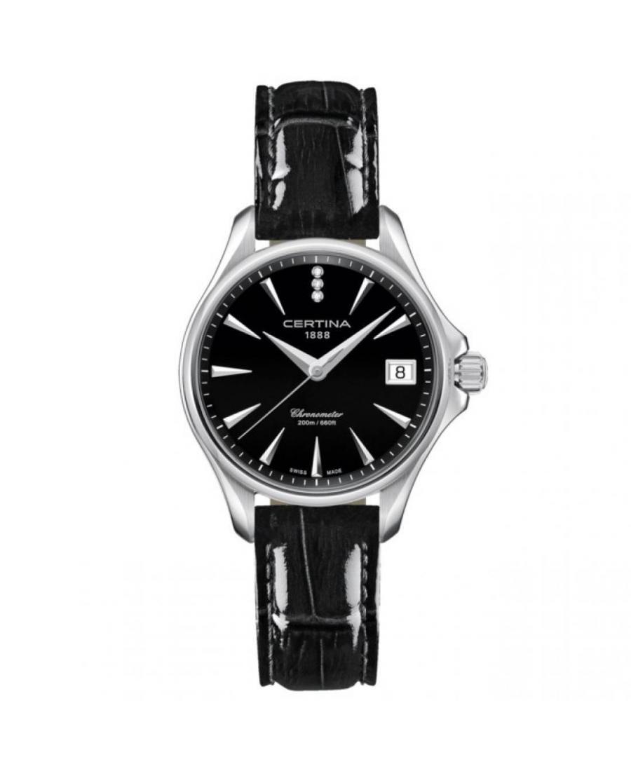 Women Swiss Fashion Quartz Watch Certina C032.051.16.056.00 Black Dial